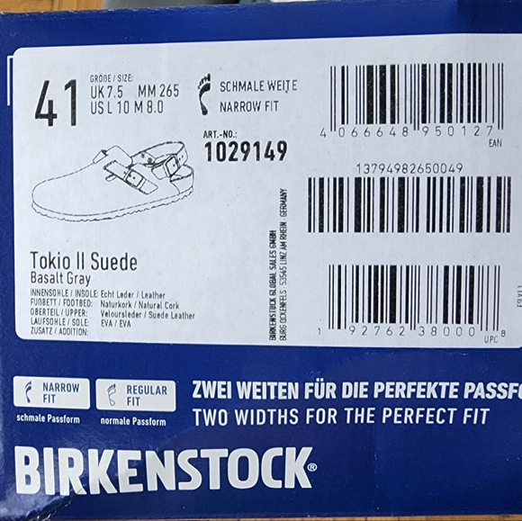 Brand New With Box Birkenstock Grey Suede Clogs - Picture 2 of 4